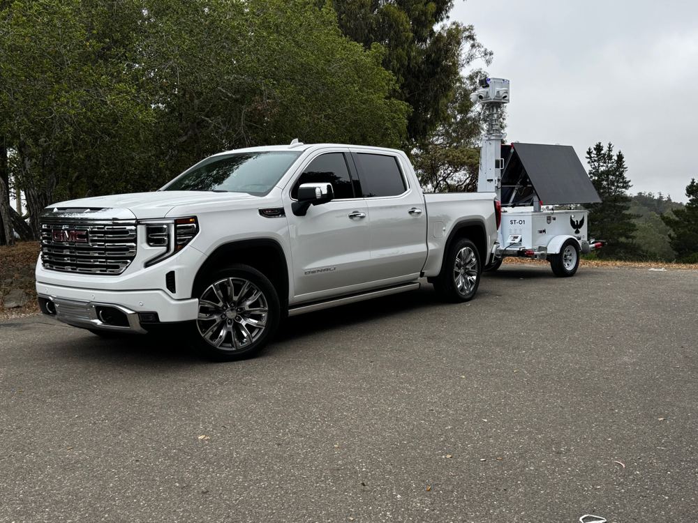 Towed behind a half-ton pickup
