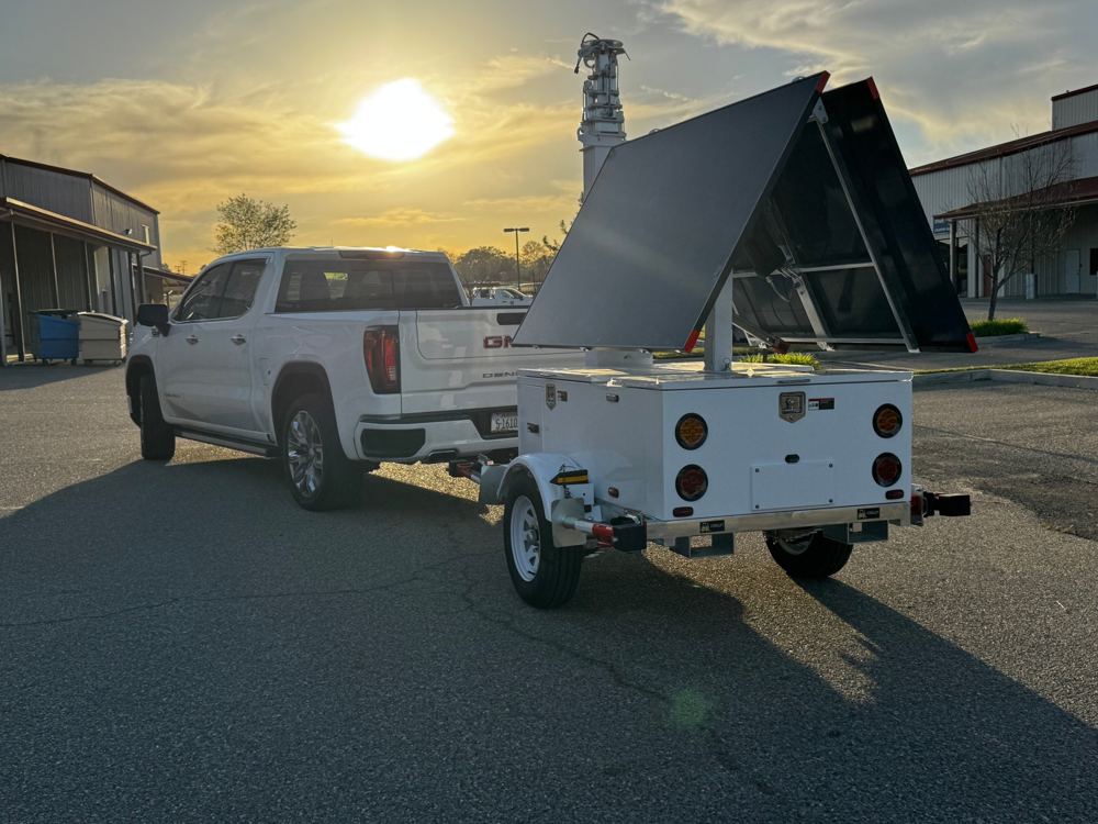 Rear view, panels raised
